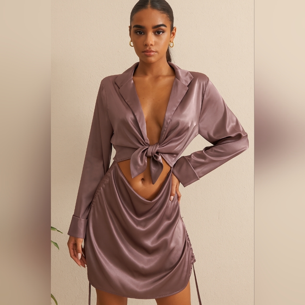 💜Fashion Nova Satin Dress